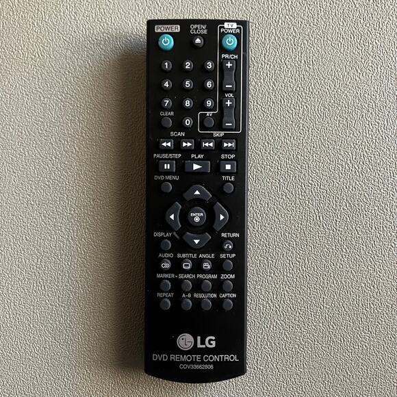 LG Other - LG DVD Remote Control COV336206 OEM Replacement Black Tested Working